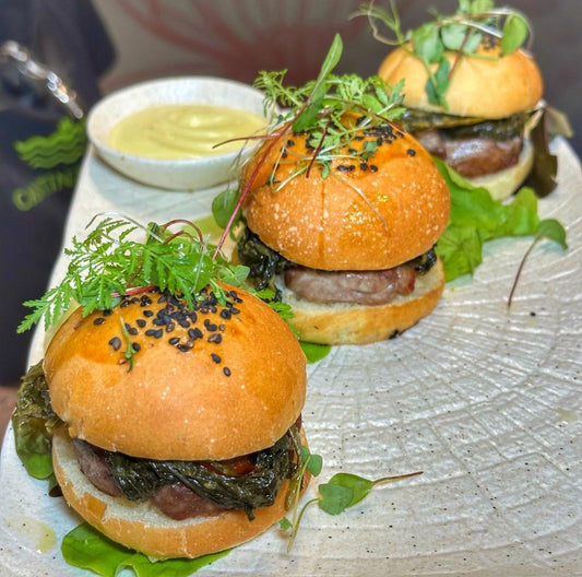 Mini buns con hamburger di tonno e friarielli (3 pezzi)